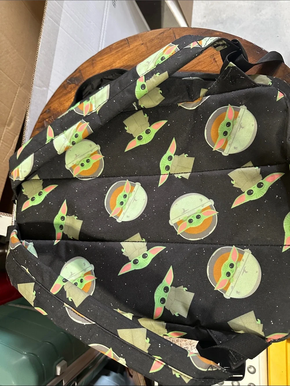 Star Wars Grogu Black and Green Kids Backpack